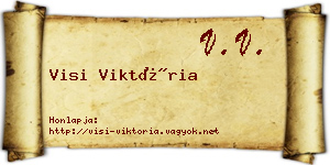Visi Viktória névjegykártya